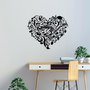 Wallity Musical Heart Escultura de Pared en Negro